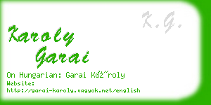 karoly garai business card